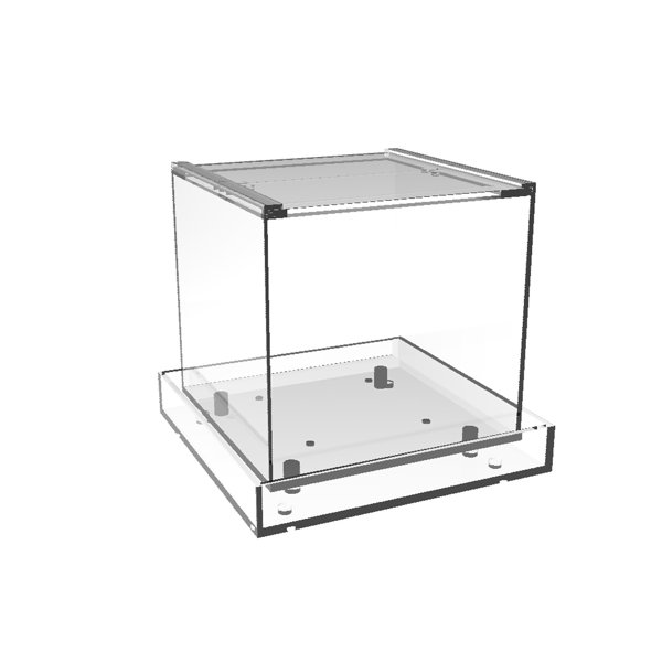 Arlmont & Co. Terrarium, Clear Plexiglass Acrylic with Open Roof and
